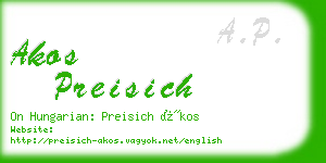 akos preisich business card